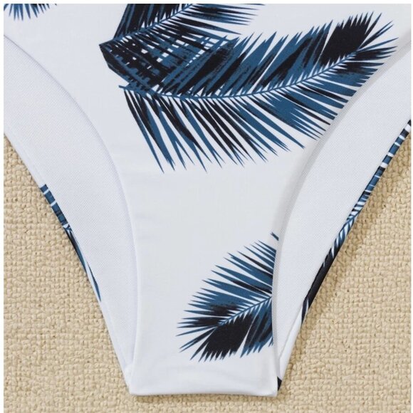 NWT Shein Palm Leaf Print Bikini Bottom Sz S - Picture 4 of 7